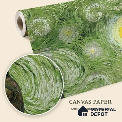 Hey Olive, Fusion Art Theme Wallpaper, Customised Sukoon Series Canvas Abstract Design (Customised Size Wallpaper)