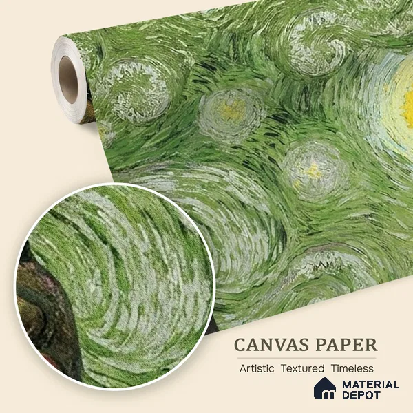 Hey Olive, Fusion Art Theme Wallpaper, Customised Sukoon Series Canvas Abstract Design (Customised Size Wallpaper)