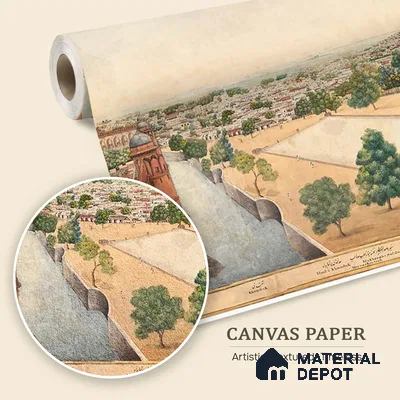 Imperial Delhi, Indian Scenic Wallpaper, Customised Sukoon Series Canvas Nature Design (Customised Size Wallpaper)