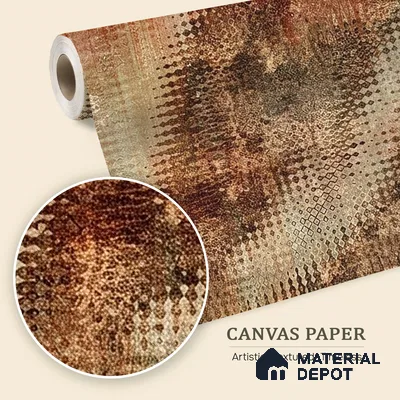 Industrial Look Ikat Pattern Fusion Design Wallpaper, Customised Sukoon Series Canvas Abstract Design (Customised Size Wallpaper)