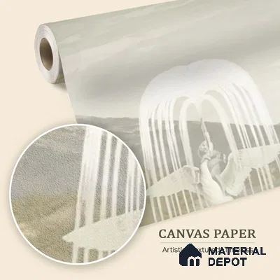 H900912 Khayal, A Beautiful Room Wallpaper Sukoon Series Canvas Patterned Design (Customised Size Wallpaper)