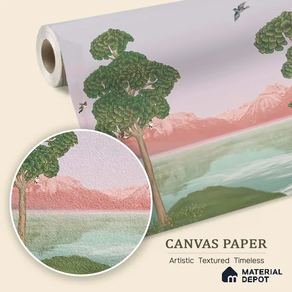 Khwab, Dreams on Wall, Wallpaper Sukoon Series Canvas Nature Design (Customised Size Wallpaper)