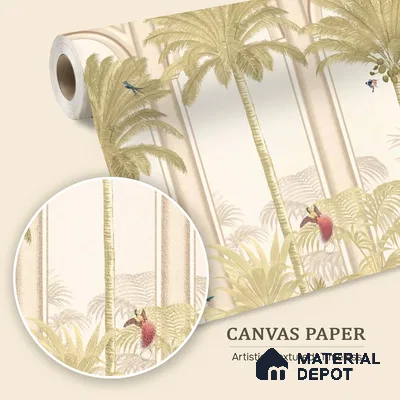 Malang, Tropical Theme Wallpaper for Walls Sukoon Series Canvas Tropical Design (Customised Size Wallpaper)