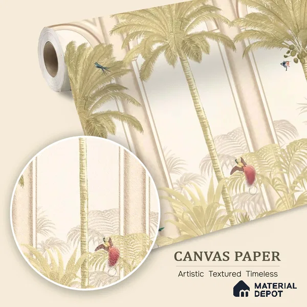 Malang, Tropical Theme Wallpaper for Walls Sukoon Series Canvas Tropical Design (Customised Size Wallpaper)