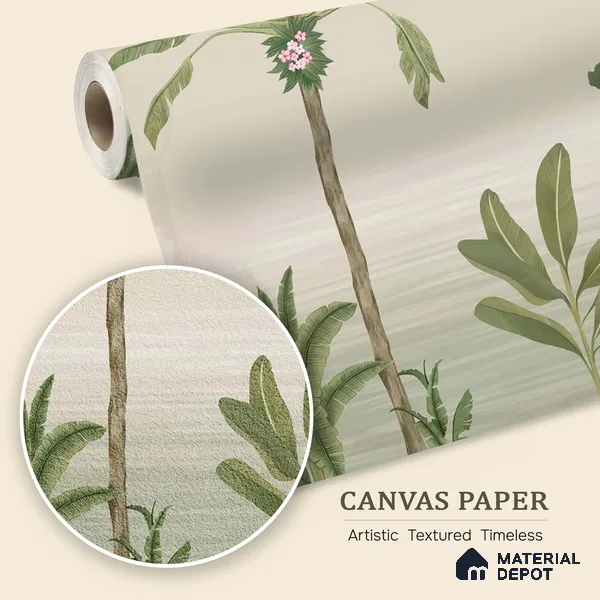 Prakriti Beautiful Trees Wallpaper Sukoon Series Canvas Nature Design (Customised Size Wallpaper)