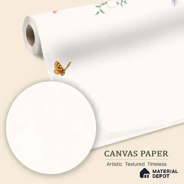 Unique Hanging Floral and Bird Customized Floral Wallpaper - Canvas