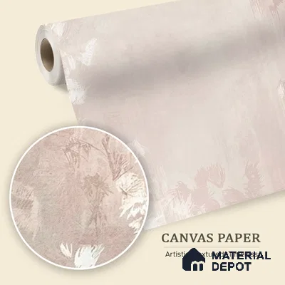 Worth it: Abstract Wallpaper Design for Walls, Feather Pink Sukoon Series Canvas Abstract Design (Customised Size Wallpaper)