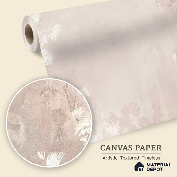 Worth it: Abstract Wallpaper Design for Walls, Feather Pink Sukoon Series Canvas Abstract Design (Customised Size Wallpaper)