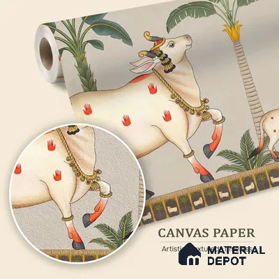 Surabhi Pichwai Wallpaper, Customised for Walls(Canvas)