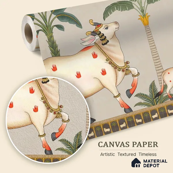 Surabhi Pichwai Wallpaper, Customised for Walls(Canvas)