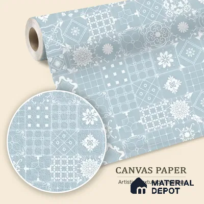 Moroccan Beauty Light Blue & White Canvas (Customised Wallpaper)