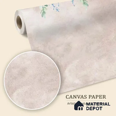 Water Color Look Hanging Floral for Bedrooms Pink Canvas (Customised Wallpaper)