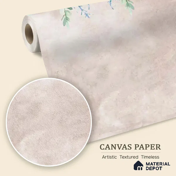 Water Color Look Hanging Floral for Bedrooms Pink Canvas (Customised Wallpaper)