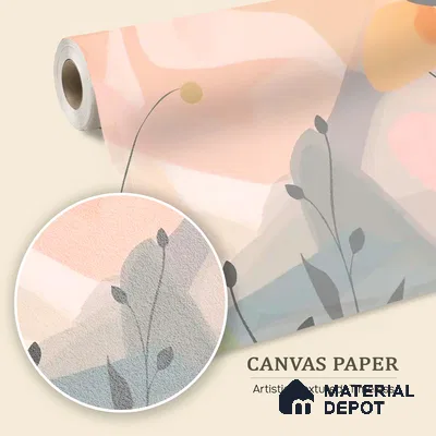 Pastel Paradise Abstract Pattern for Room Pink Canvas (Customised Wallpaper)