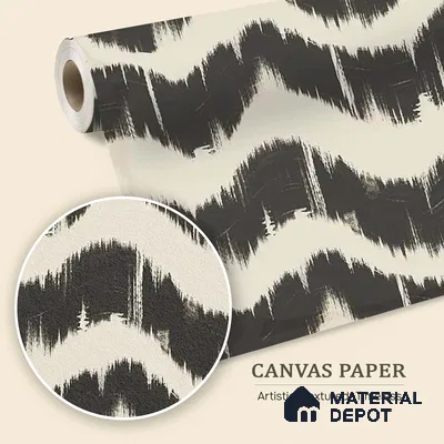 Charcoal Waves Modern Abstract for Walls Canvas (Customised Wallpaper)