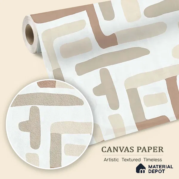 Urban Maze In Desert Sand Abstract Customised Canvas Wallpaper for Rooms