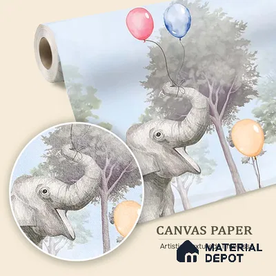 Pretty Forest Theme Children Room Canvas (Customised Size Wallpaper)