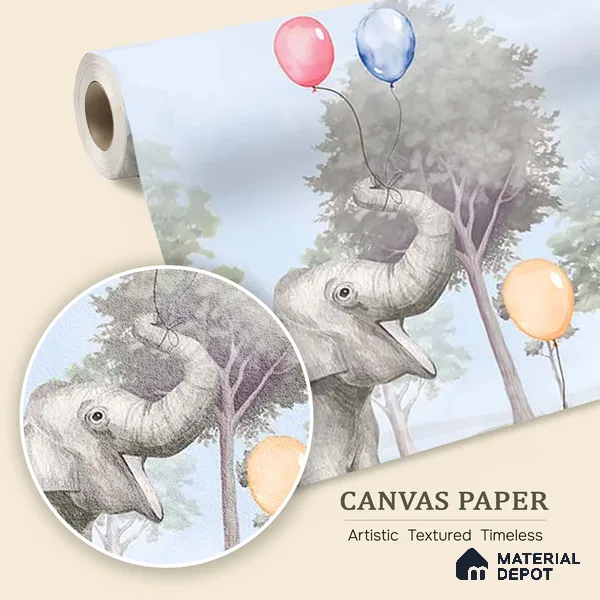Pretty Forest Theme Children Room Canvas (Customised Size Wallpaper)