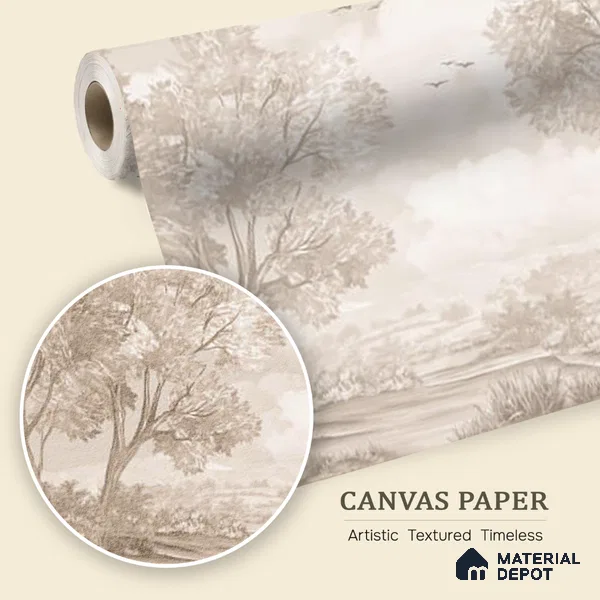 Whispering Moors Scenic Wallpaper Design Customised beige