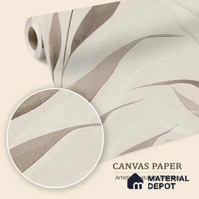 Whispering Blades Soft Mocha Abstract Customised Canvas Wallpaper for Rooms