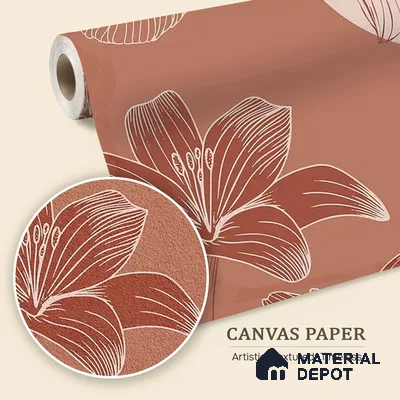 Sienna Garden Abstract Canvas Customised Wallpaper for Rooms