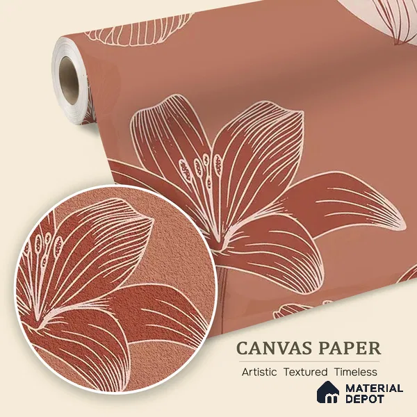 Sienna Garden Abstract Canvas Customised Wallpaper for Rooms