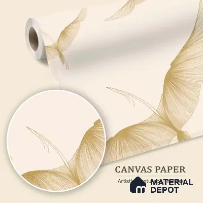 Golden Wings, Abstract Customised Canvas Wallpaper for Rooms