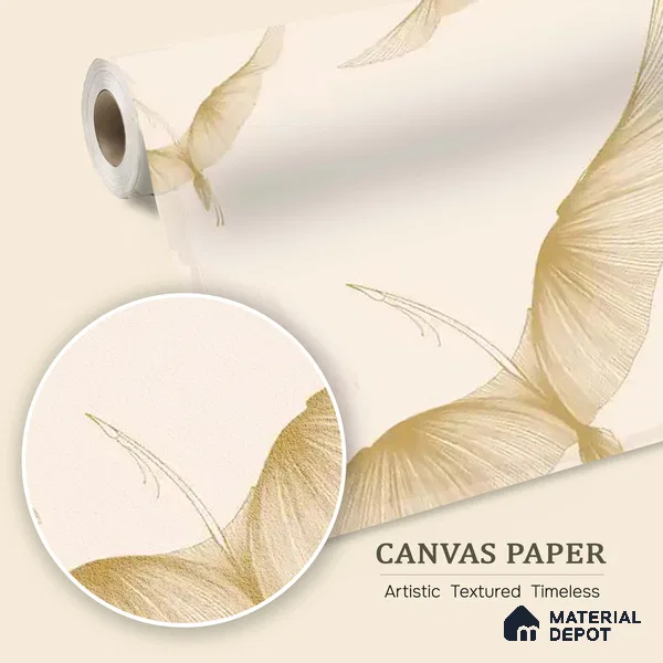 Golden Wings, Abstract Customised Canvas Wallpaper for Rooms