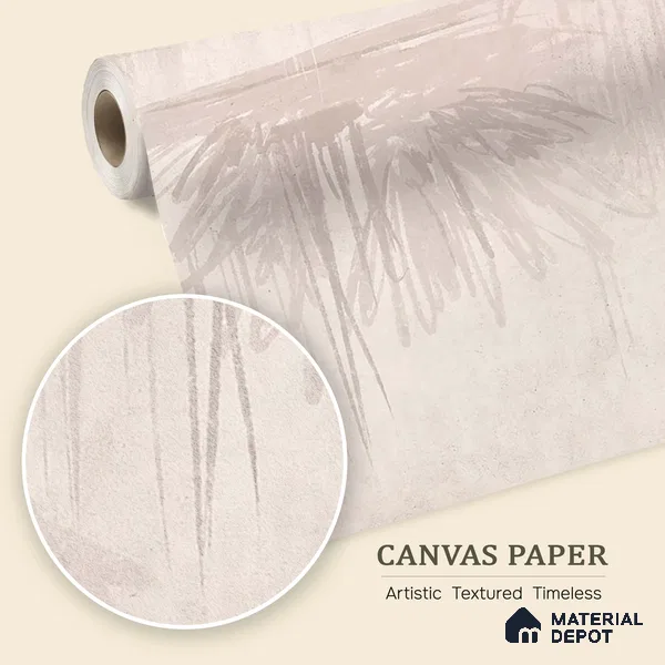 Worth it - Abstract Canvas Customized Wallpaper Design for Walls, Feather Pink