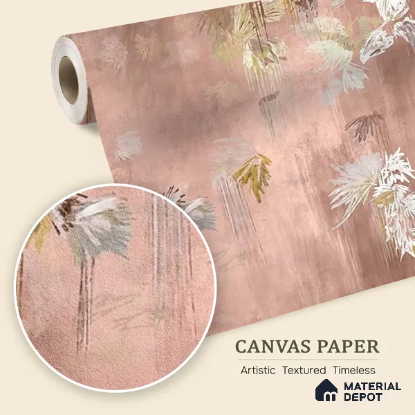 Worth it - Abstract Canvas Customized Wallpaper Design for Walls, Pink