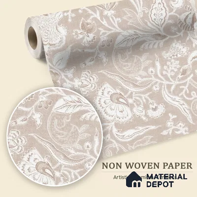 Bahaar Indian Floral Wallpaper | Soft Feel 10 Meter x 19.68 Inches Dusty Rose Beige - 54 Sq. Ft. | Minimum 15% wastage during installation