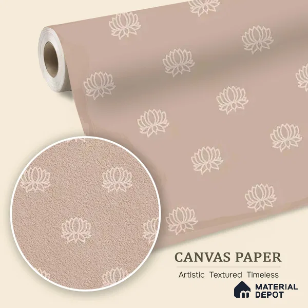 Divine Glow: Beautiful Beige Pichwai Canvas Wallpaper for Pooja Room, Customised