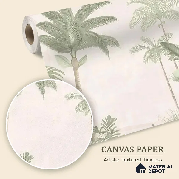 Jungle Village, Canvas Tropical Wallpaper | Customised Size Wallpaper