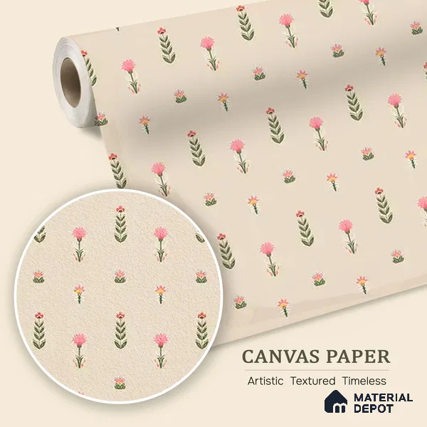 Saanjh Indian Design 6 Meter x 19.68 Inches Canvas Wallpaper Roll