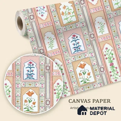 Mandan Symphony of Flowers on Canvas Wallpaper