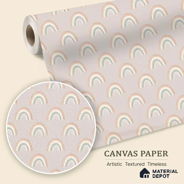 Joyland Pastel Pink Canvas Wallpaper