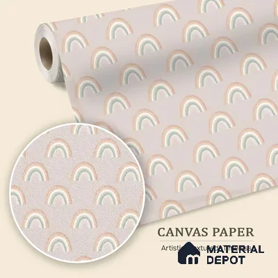 Pastel Pink Rainbow Charm Cancas Wallpaper