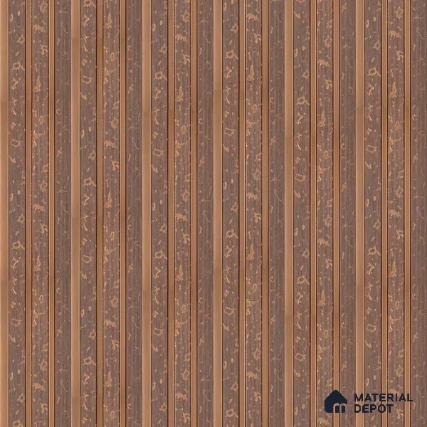 Brown Luxury Louver PN 03560 9.5 ft x 4.8 inch Charcoal Panel - 11 mm | Suitable for Feature Wall, TV Unit & Living Room | Width is Subjected to 5% Variation