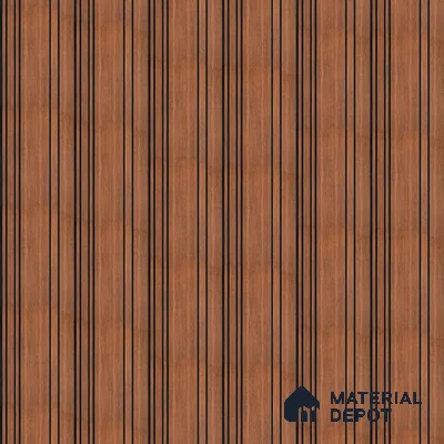 Brown Wooden Louver PN 05558 9.5 ft x 12 inch Charcoal Panel - 6 mm | Suitable for Feature Wall, TV Unit & Living Room | Width is Subjected to 5% Variation