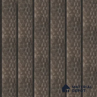Geometric Louver PN 06074 9.5 ft x 4.7 inch Charcoal Panel - 7 mm | Suitable for Feature Wall, TV Unit & Living Room | Width is Subjected to 5% Variation