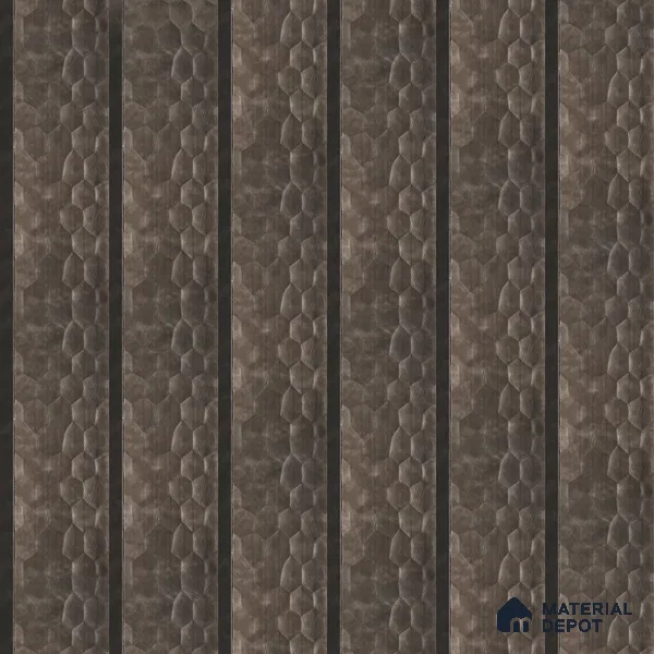 Geometric Louver PN 06074 9.5 ft x 4.7 inch Charcoal Panel - 7 mm | Suitable for Feature Wall, TV Unit & Living Room | Width is Subjected to 5% Variation
