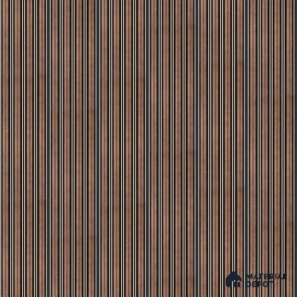 PN 06806 8 ft x 5 inch Charcoal Louvers/Panels - 12 mm
