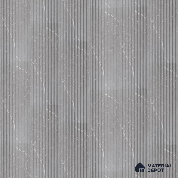PN 06902 8 ft x 6 inch Charcoal Louvers/Panels - 6 mm