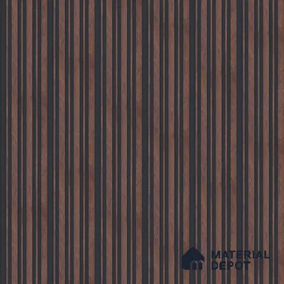 Brown Wooden Look Charcoal Louver/Panel 8 ft x 4.9 inch - 11 mm | Ideal for Feature Wall, Living Room, Bedroom, Home, TV Unit | PN 07048