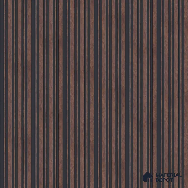 Brown Wooden Look Charcoal Louver/Panel 8 ft x 4.9 inch - 11 mm | Ideal for Feature Wall, Living Room, Bedroom, Home, TV Unit | PN 07048