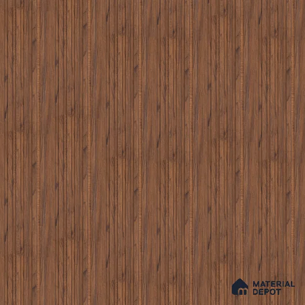 Brown Wooden Look Charcoal Louver/Panel 10 ft x 5 inch - 6 mm | Ideal for Feature Wall, Living Room, Bedroom, Home, TV Unit | PN 07102