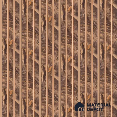 Teak Brown Marble Look PN 07455 8 ft x 4.8 inch PVC Panel - 10 mm | Suitable for Living Room, Bedroom & Office | Width is Subjected to 5% Variation
