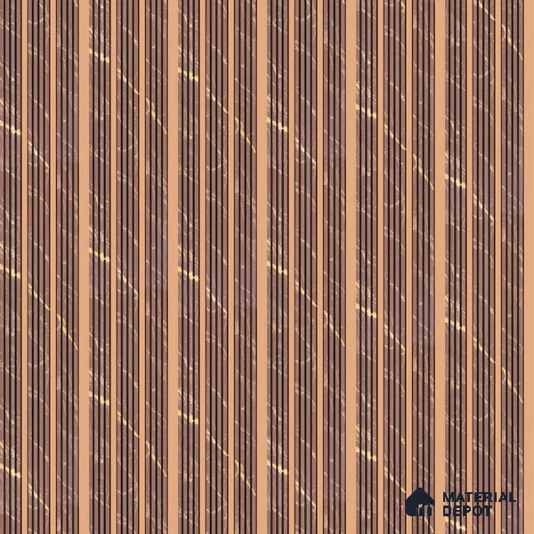 PN 07464 Marble Look Louver 8 ft x 0.4 ft Texture Finish  - 10 mm | Suitable for Feature Wall, TV Unit & Living Room