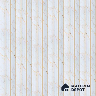 PN 07500 Marble Look Louver 8 ft x 0.5 ft Texture Finish  - 10 mm | Suitable for Feature Wall, TV Unit & Living Room