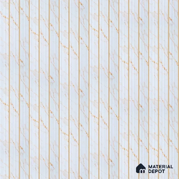 PN 07500 Marble Look Louver 8 ft x 0.5 ft Texture Finish  - 10 mm | Suitable for Feature Wall, TV Unit & Living Room